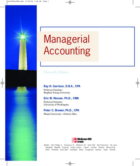 Ask our subject experts for help answering any of your homework questions. . Managerial accounting 11th edition